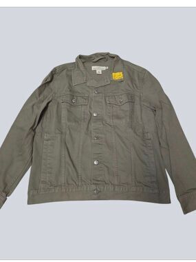 H&M L.O.G.G. Label of Graded Goods Men's Olive Green Denim Trucker Jacket Size L